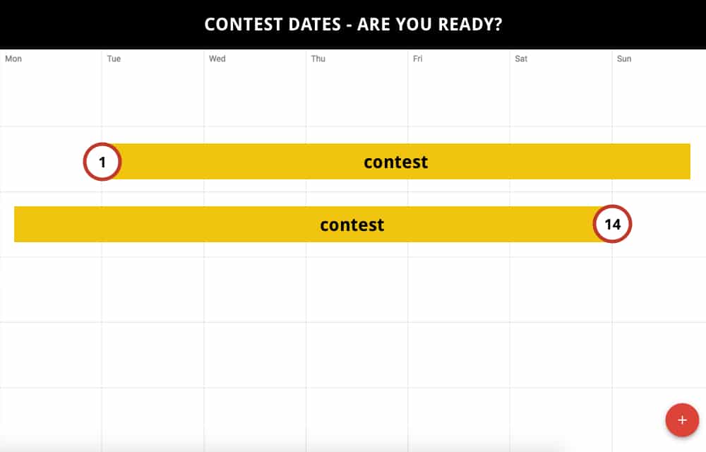 Contest Calendar